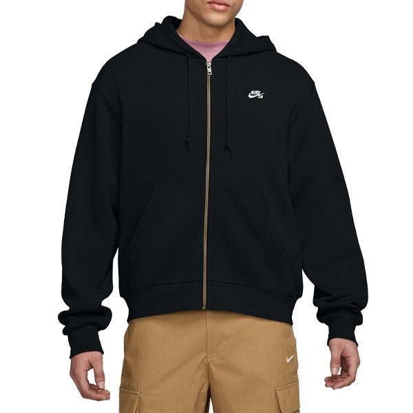 【NIKE SB】ESSENTIAL FLEECE FULL ZIP HOODIE カラー:black/white FZ8797-010 ナイキ エスビー パーカー ジップフード スケートボード スケボー SKATEBOARD
