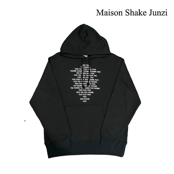 【Maison Shake Junzi】POEM HOODED SWEATSHIRT black メゾンシェイクジュンジ フード パーカー スケートボード スケボー SKATEBOARD