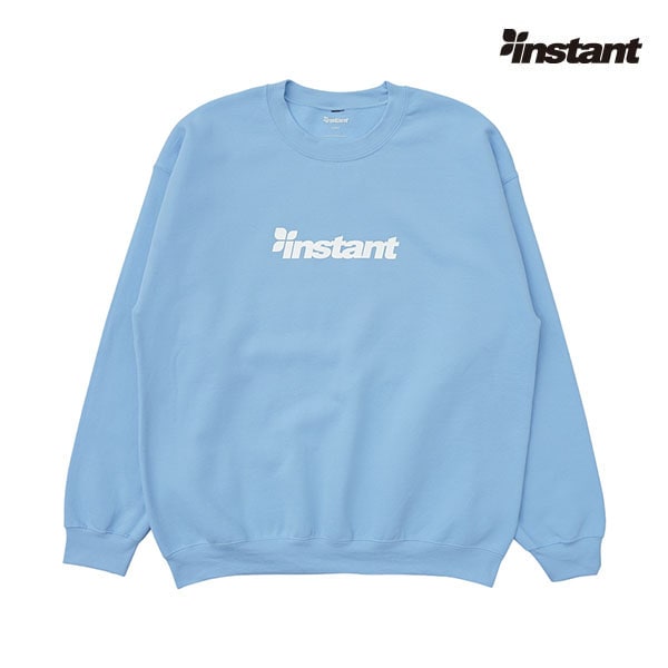 【instant】OG LOGO CREW NECK light blue インスタント スウェット スケートボード スケボー SKATEBOARD