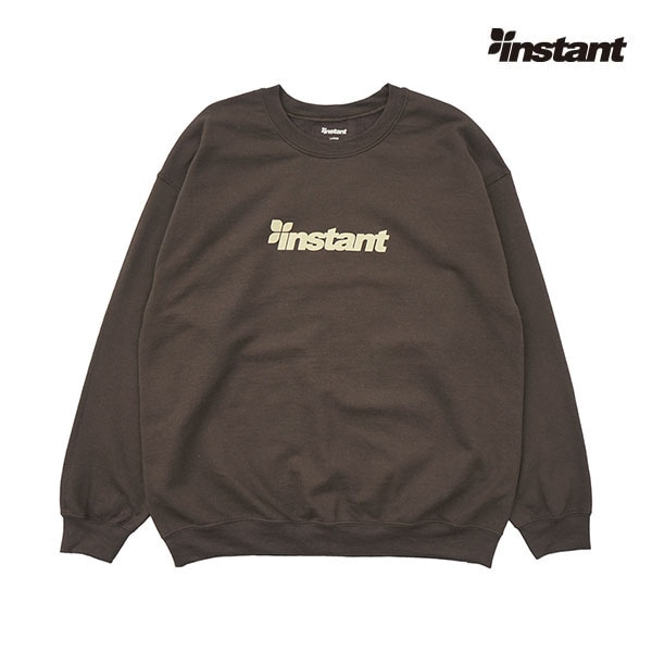 【instant】OG LOGO CREW NECK dark chocolate インスタント スウェット スケートボード スケボー SKATEBOARD