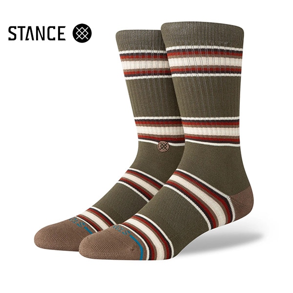 【STANCE】HILL TOP CREW dark green スタンス ソックス 靴下 スケートボード スケボー SKATEBOARD