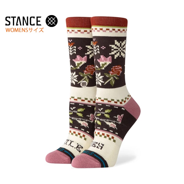 【STANCE】MISTLING TOES CREW dusty rose　スタンス ソックス 靴下 スケートボード スケボー SKATEBOARD