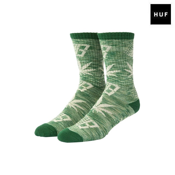 【HUF X BRONZE】PLANTLIFE MARLED SOCKS green ハフ ブロンズ ソックス 靴下 スケートボード スケボー SKATEBOARD