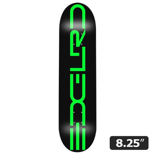 【EDGLRD】TECH SCRIPT BLACK/GREEN 8.25インチ エッジロード スケートボード スケボー デッキ SKATEBOARD DECK