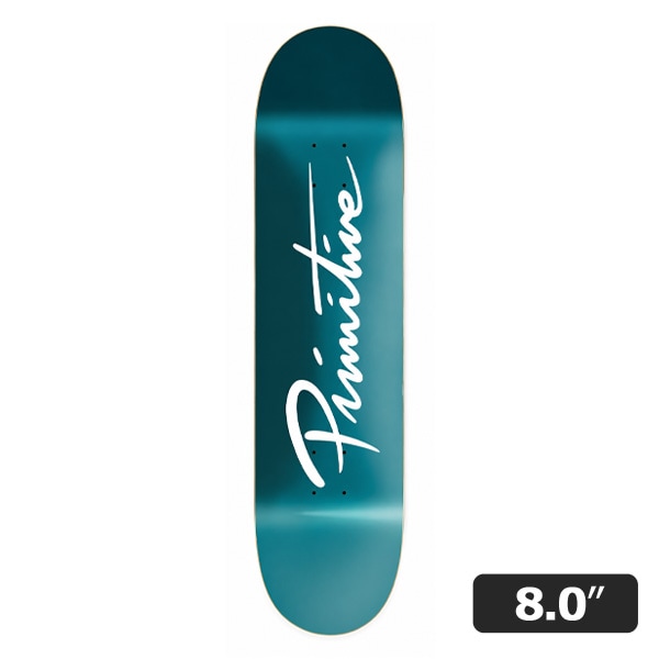【PRIMITIVE】NUEVO SCRIPT core teal 8.0インチ　プリミティブ デッキ スケートボード スケボー SKATEBOARD DECK