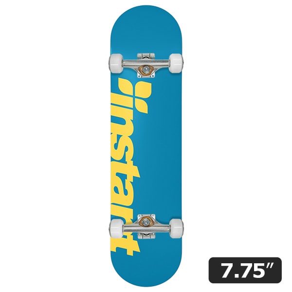 【instant】25SU LOGO COMPLETE blue/yellow 7.75インチ コンプリートセット 完成品 スケートボード スケボー SKATEBOARD