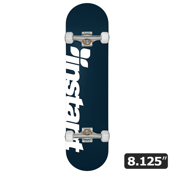 【instant】25SU LOGO COMPLETE navy/white 8.125インチ コンプリートセット 完成品 スケートボード スケボー SKATEBOARD