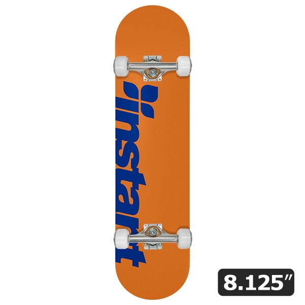 【instant】25SU LOGO COMPLETE orange/blue 8.125インチ コンプリートセット 完成品 スケートボード スケボー SKATEBOARD