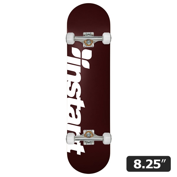 【instant】25SU LOGO COMPLETE dark brown/white 8.25インチ コンプリートセット 完成品 スケートボード スケボー SKATEBOARD