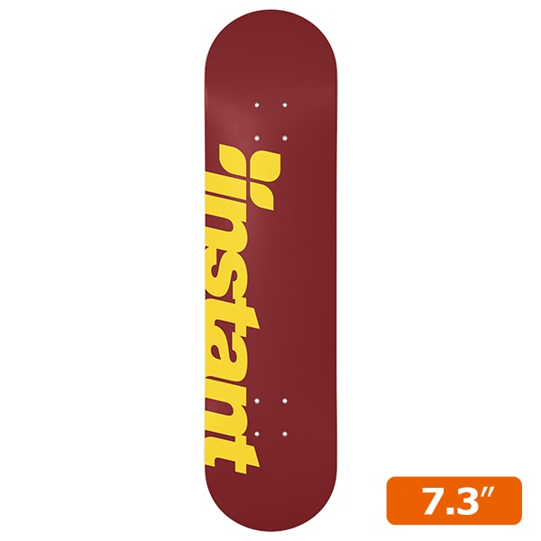 【instant】25SU LOGO DECK wine red/gold 7.3インチ インスタント スケートボード スケボー デッキ SKATEBOARD DECK