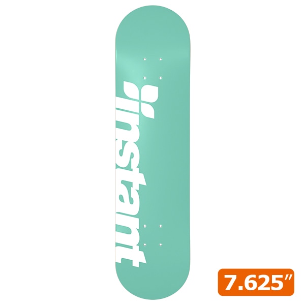【instant】25SU LOGO DECK aqua/white 7.625インチ インスタント スケートボード スケボー デッキ SKATEBOARD DECK