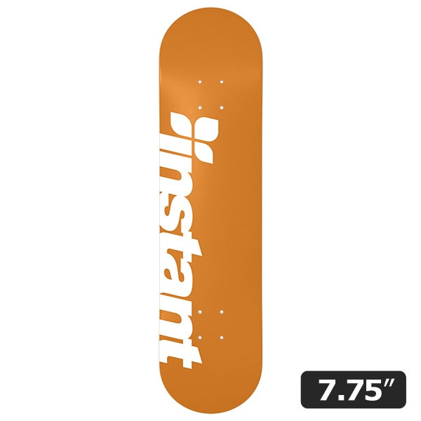 【instant】25SU LOGO DECK orange/white 7.75インチ インスタント スケートボード スケボー デッキ SKATEBOARD DECK