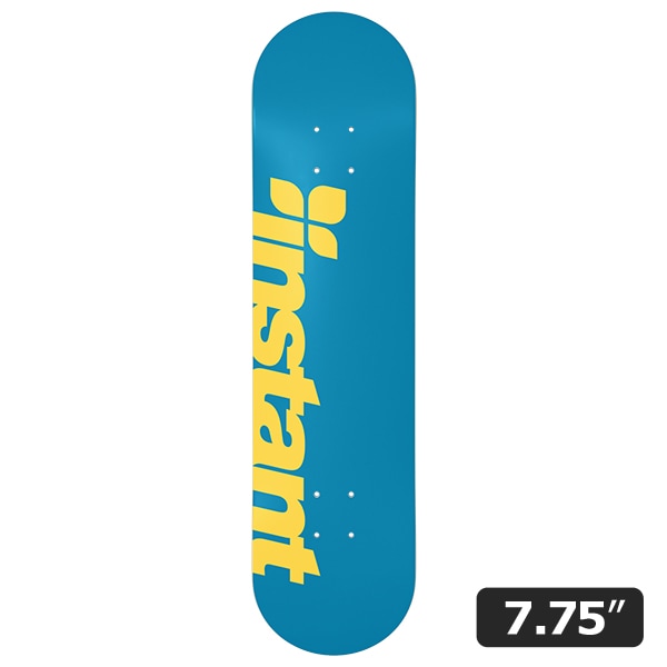 【instant】25SU LOGO DECK blue/yellow 7.75インチ インスタント スケートボード スケボー デッキ SKATEBOARD DECK