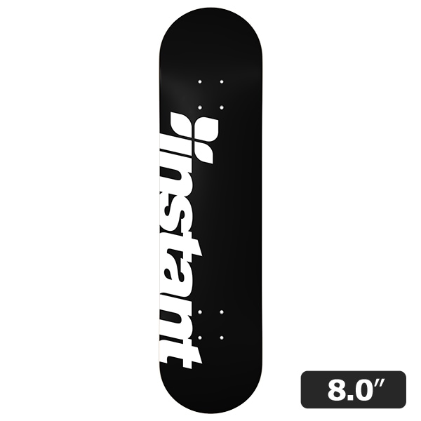 【instant】25SU LOGO DECK black/white 8.0インチ インスタント スケートボード スケボー デッキ SKATEBOARD DECK
