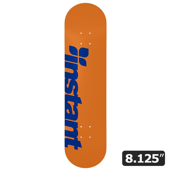 【instant】25SU LOGO DECK orange/blue 8.125インチ インスタント スケートボード スケボー デッキ SKATEBOARD DECK