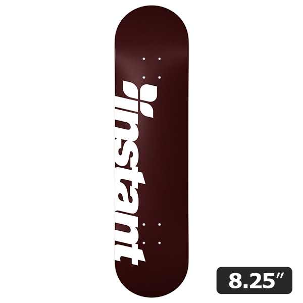 【instant】25SU LOGO DECK dark brown/white 8.25インチ インスタント スケートボード スケボー デッキ SKATEBOARD DECK