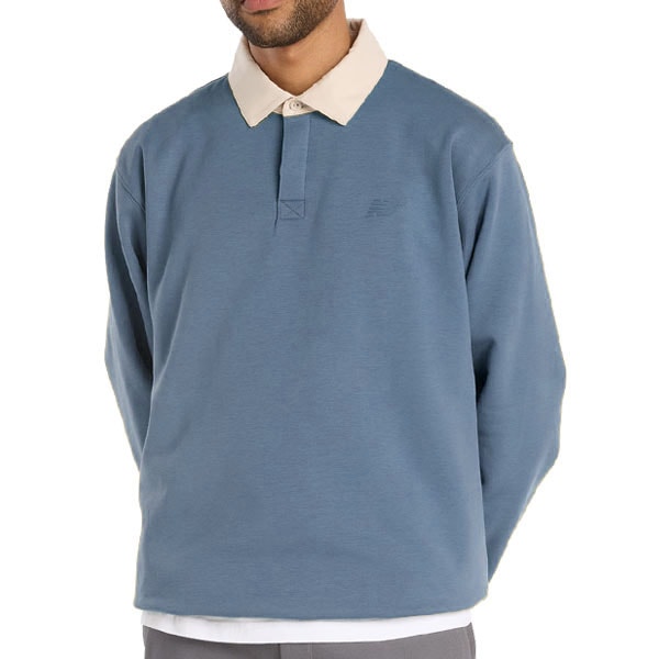 【NEW BALANCE NUMERIC】NB NUMERIC ADVANCED RUGBY SHIRTS MT53703 カラー：vintage indigo (VTI)　ニューバランス ヌメリック ラグビーシャツ スケートボード スケボー SKATEBOARD