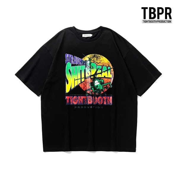 【TIGHTBOOTH】AH_TB64 S/S T-SHIRT black タイトブース Tシャツ スケートボード スケボー SKATEBOARD