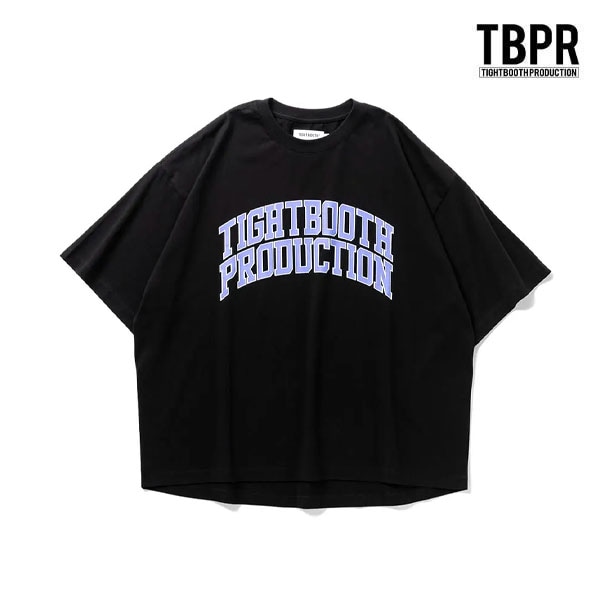【TIGHTBOOTH】COLLEGE S/S T-SHIRT black タイトブース Tシャツ スケートボード スケボー SKATEBOARD