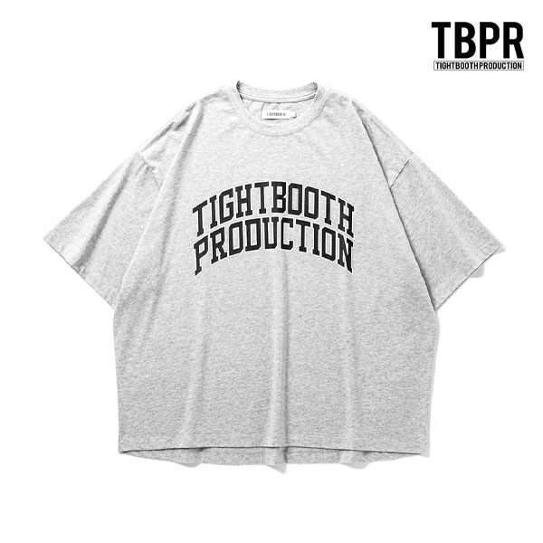 【TIGHTBOOTH】COLLEGE S/S T-SHIRT grey タイトブース Tシャツ スケートボード スケボー SKATEBOARD
