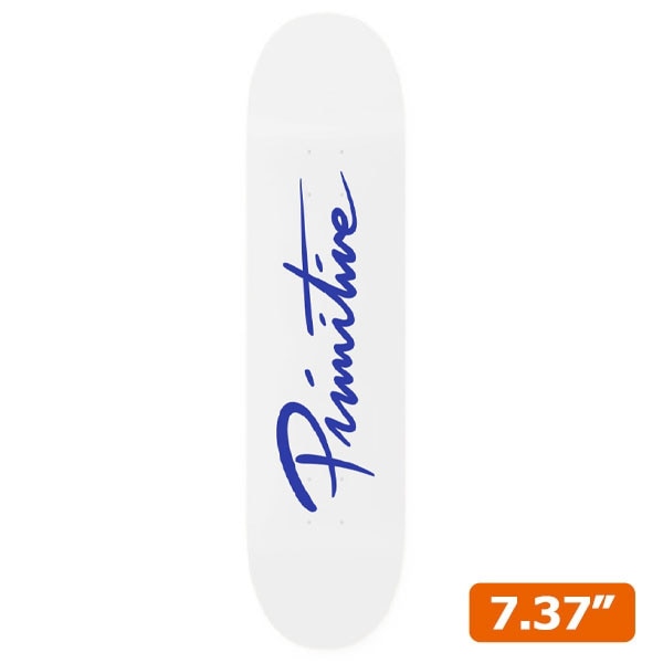 【PRIMITIVE】NUEVO SCRIPT WHITE DODGERS 7.3インチ プリミティブ デッキ スケートボード スケボー SKATEBOARD DECK