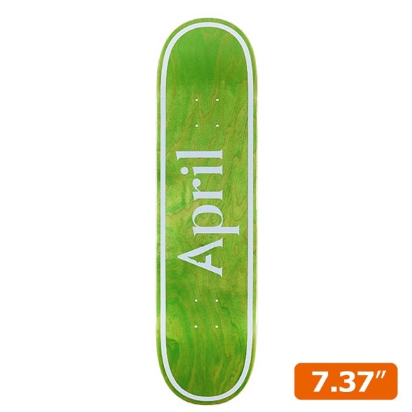 【APRIL】OG LOGO GREEN INVERT 7.37インチ エイプリル デッキ キッズサイズ スケートボード スケボー SKATEBOARD DECK