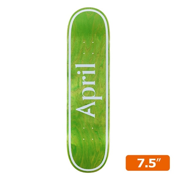 【APRIL】OG LOGO GREEN INVERT 7.5インチ エイプリル デッキ キッズサイズ スケートボード スケボー SKATEBOARD DECK