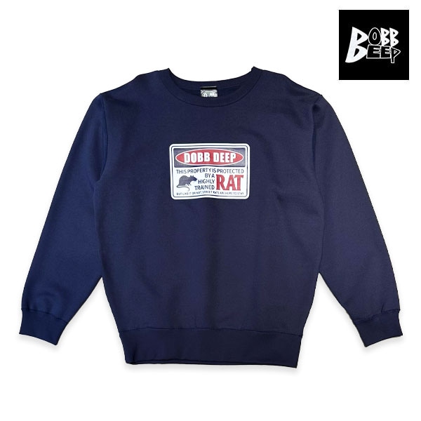 【DOBB DEEP】BUSTER SWEAT navy ドブディープ トレーナー クルーネック スケートボード スケボー SKATEBOARD DECK