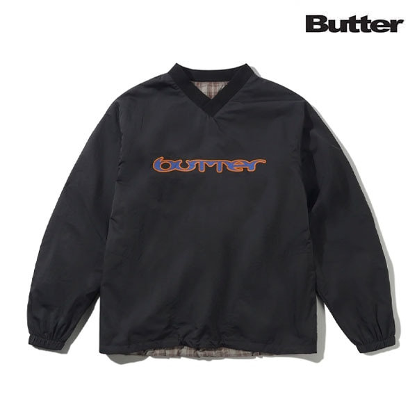 【BUTTER GOODS】REVERSIBLE DUGOUT PULLOVER black/stone バターグッズ プルオーバー 長袖 スケートボード スケボー SKATEBOARD