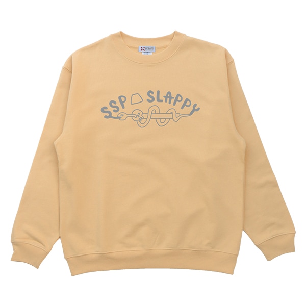 【SSP SLAPPY】蛇カーブスウェット light yellow エスエスピー スラッピー スウェット スケートボード スケボー SKATEBOARD