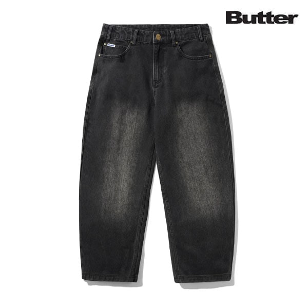 【BUTTERGOODS×PEANUTS】SPIKE DENIM JEANS washed black バターグッズ パンツ デニム スケートボード スケボー SKATEBOARD