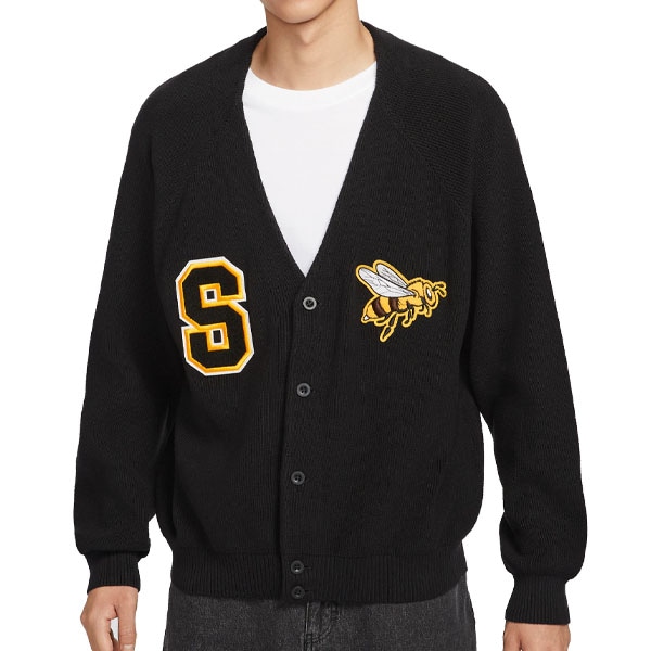 【NIKE SB】SKATE COLLEGIAL CARDIGAN カラー:black HV0259-010 ナイキ エスビー カーディガン スケートボード スケボー SKATEBOARD