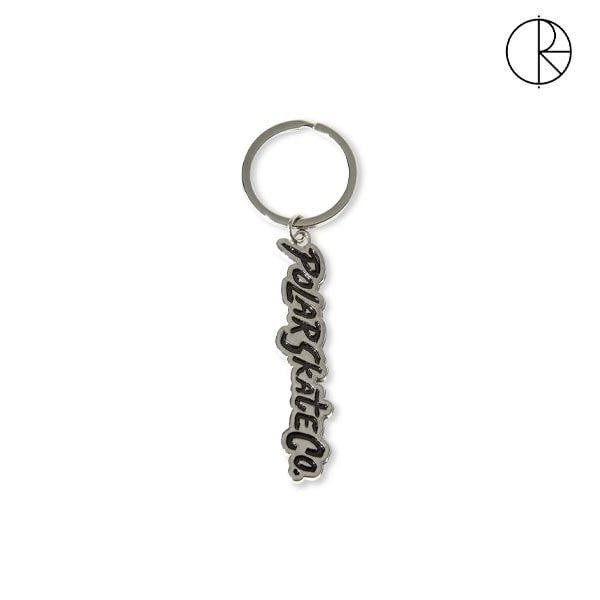 【POLAR】KEYCHAIN SURF LOGO silver ポーラー キーホルダー 小物 スケートボード スケボー SKATEBOARD