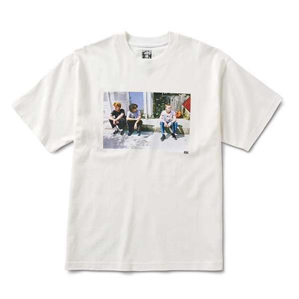 【VANS×Atiba Jefferson】HAZE CURB CREW S/STEE by Atiba Jefferson カラー:white バンズ アティバ・ジェファーソン Tシャツ 半袖 スケートボード スケボー SKATEBOARD SHOES
