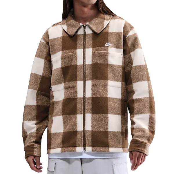【NIKE SB】ESSENTIAL SKATE SHIRTS JACKET カラー：sail/mosswood brown HV1422-133　ナイキ エスビー ジャケット スケートボード スケボー SKATEBOARD