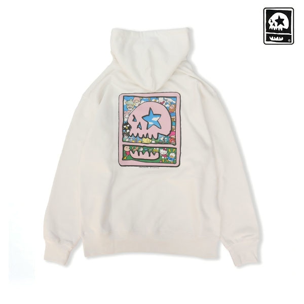 【MAGICAL MOSH MISFITS】 SANRIO CHARACTERS x MxMxM “MAGICAL MOSH SANRIO CHARACTERS” HOODIE white マジカルモッシュミスフィッツ フーディー パーカー SKATEBOARD