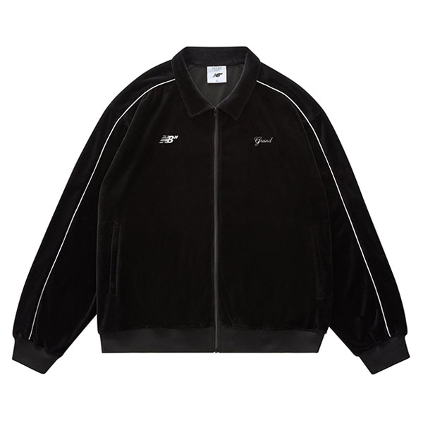 【NEW BALANCE NUMERIC×GRAND COLLECTION】 VELOUR TRACK JACKET black ニューバランス ヌメリック グランド スケートボード スケボー SKATEBOARD