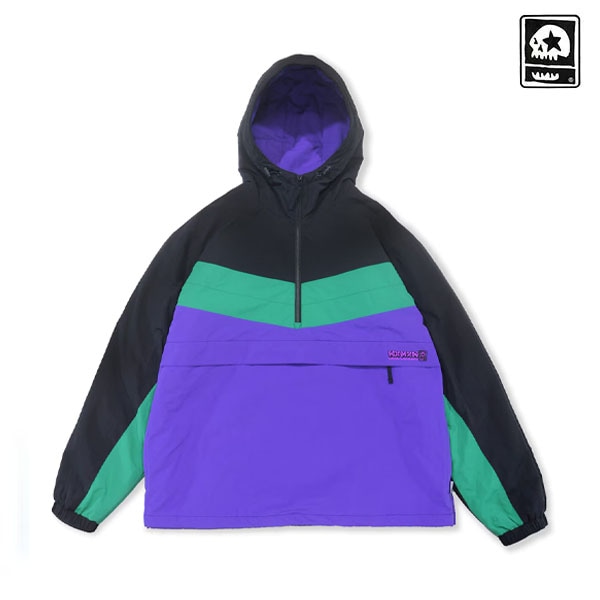 【MAGICAL MOSH MISFITS】 MxMxM ANORAK JKT green×purple マジカルモッシュミスフィッツ ジャケット ハーフジップ SKATEBOARD