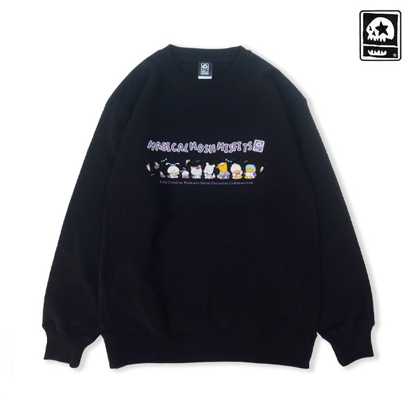 【MAGICAL MOSH MISFITS】タマ&フレンズ x MxMxM SWEAT black マジカルモッシュミスフィッツ クルーネック トレーナー SKATEBOARD