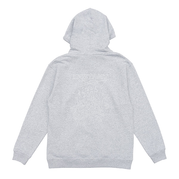 【INSTANT×7STARS】30TH 宝船 ZIP HOODIE ash インスタント パーカー スケートボード スケボー SKATEBOARD