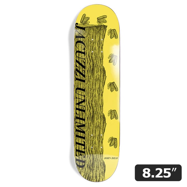 【JACUZZI】John Dilo WIND UP YELLOW 8.25インチ ジャグジー スケートボード スケボー デッキ  SKATEBOARD DECK