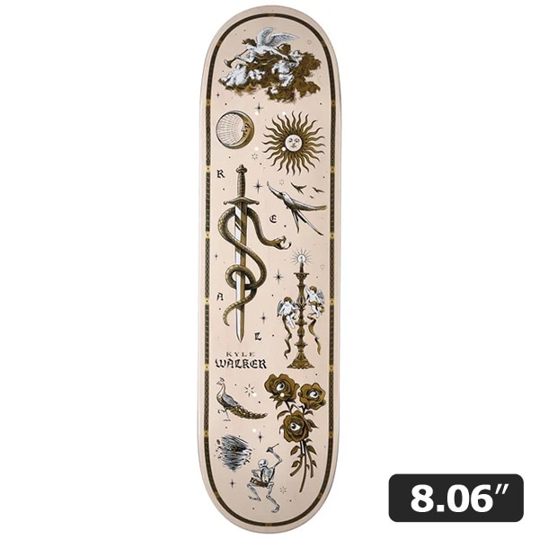 【REAL】Kyle Walker ENGRAVED 8.06インチ リアル スケートボード スケボー デッキ  SKATEBOARD DECK