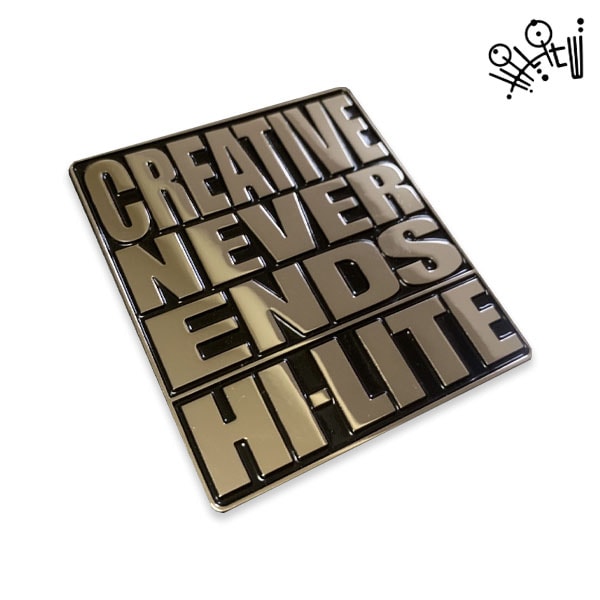 【hi-lite】CREATIVE NEVER ENDS PINZ silver ハイライト ピンズ 小物 スケートボード スケボー SKATEBOARD