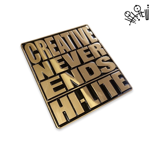 【hi-lite】CREATIVE NEVER ENDS PINZ gold ハイライト ピンズ 小物 スケートボード スケボー SKATEBOARD