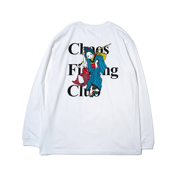 【Chaos Fishing Club】THE ORIGINAL FISHING GIRL L/S white カオスフィッシングクラブ 長袖 スケートボード スケボー SKATEBOARD