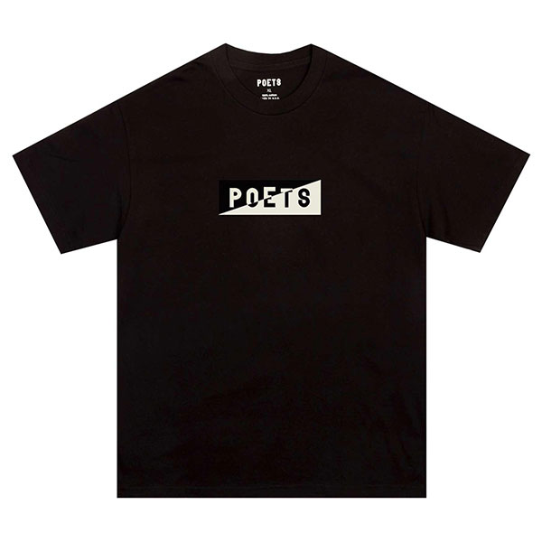 【POETS】CINZANO SCREENED T SHIRT BLACK ポエッツ 半袖 スケートボード スケボー SKATEBOARD