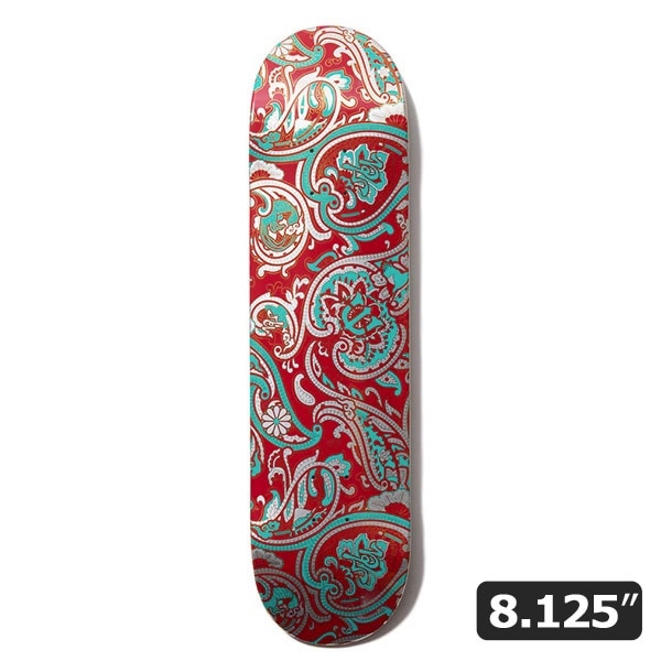【Evisen】PAISLEY RED TURQUOISE 8.125インチ　エビセン スケートボード スケボー デッキ SKATEBOARD DECK