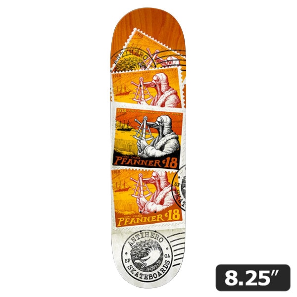 【ANTIHERO】Chris Pfanner POSTAL 8.25 インチ　アンチヒーロー スケートボード スケボー デッキ SKATEBOARD DECK