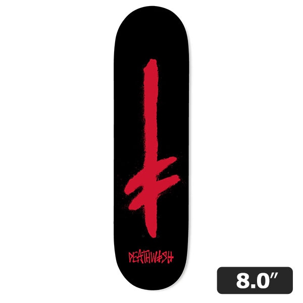 【DEATHWISH】TEAM GANG SPRAY BLK/RED 8.0インチ デスウィッシュ デッキ スケートボード スケボー SKATEBOARD DECK