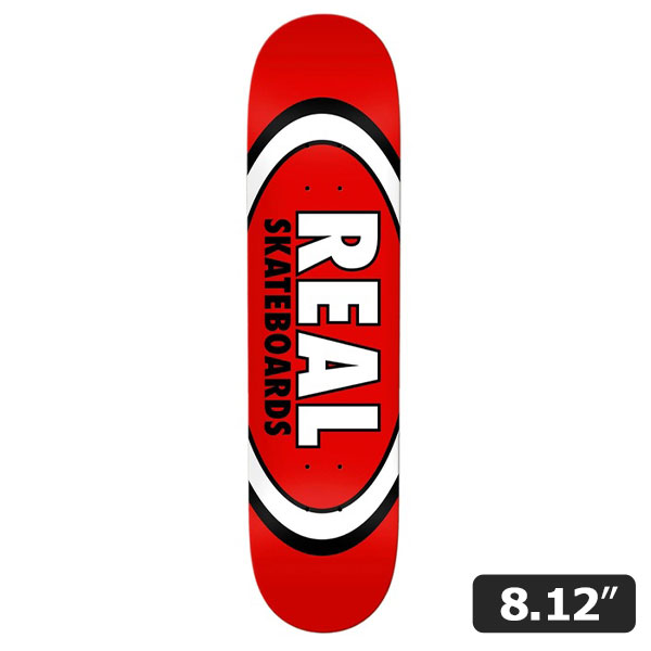 【REAL】CLASSIC OVAL red 8.12インチ リアル スケートボード スケボー デッキ  SKATEBOARD DECK